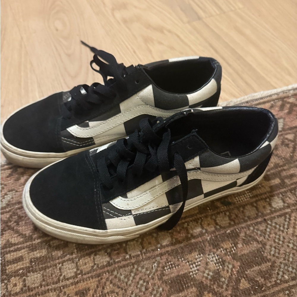 Black and white checkered vans